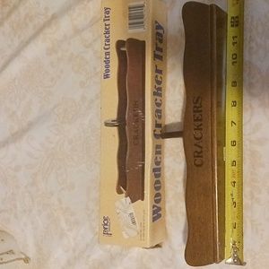 Price Products Wooden Cracker Tray. Vintage.